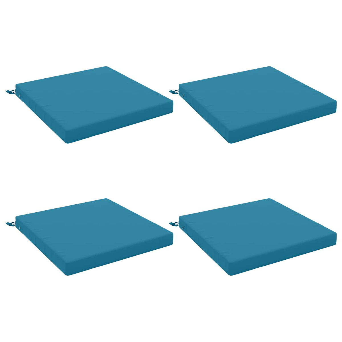 Seat Cushions SOEST 4 pcs 100% Polyester Light Blue