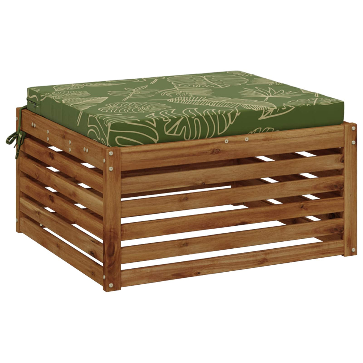 Seat Cushions SOEST 100% Polyester Leaf Design 60 x 60 x 7 cm