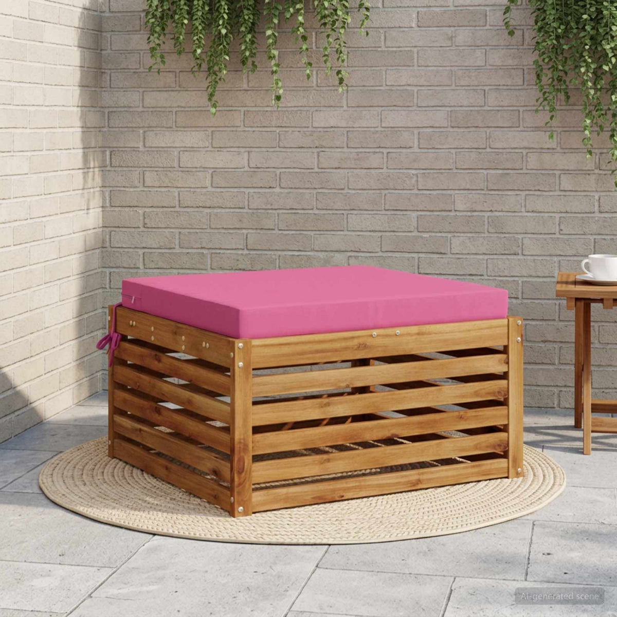 Seat Cushions SOEST 100% Polyester Pink 80 x 80 x 7 cm