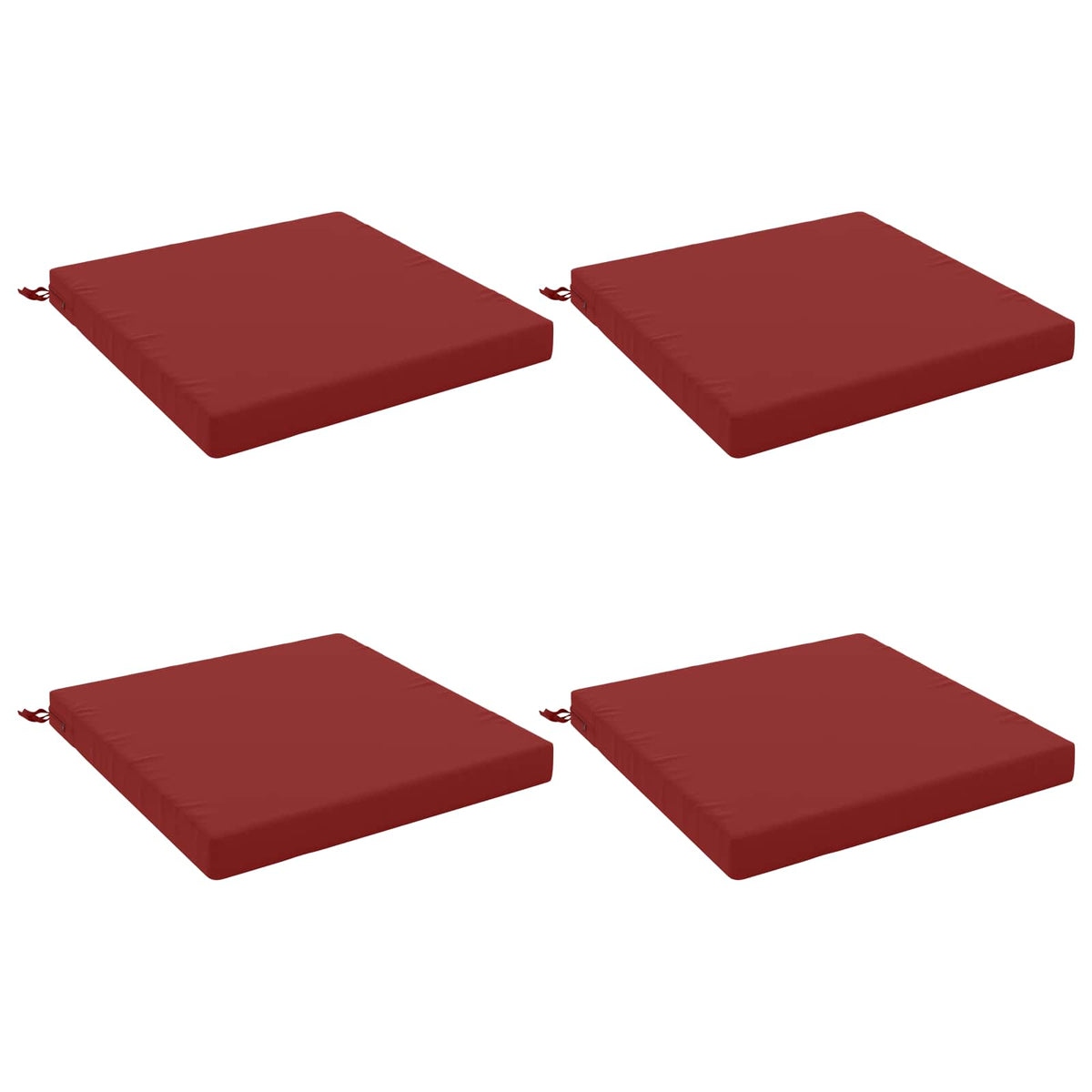 4-Piece Seat Cushions SOEST 4 pcs 100% Polyester Wine Red