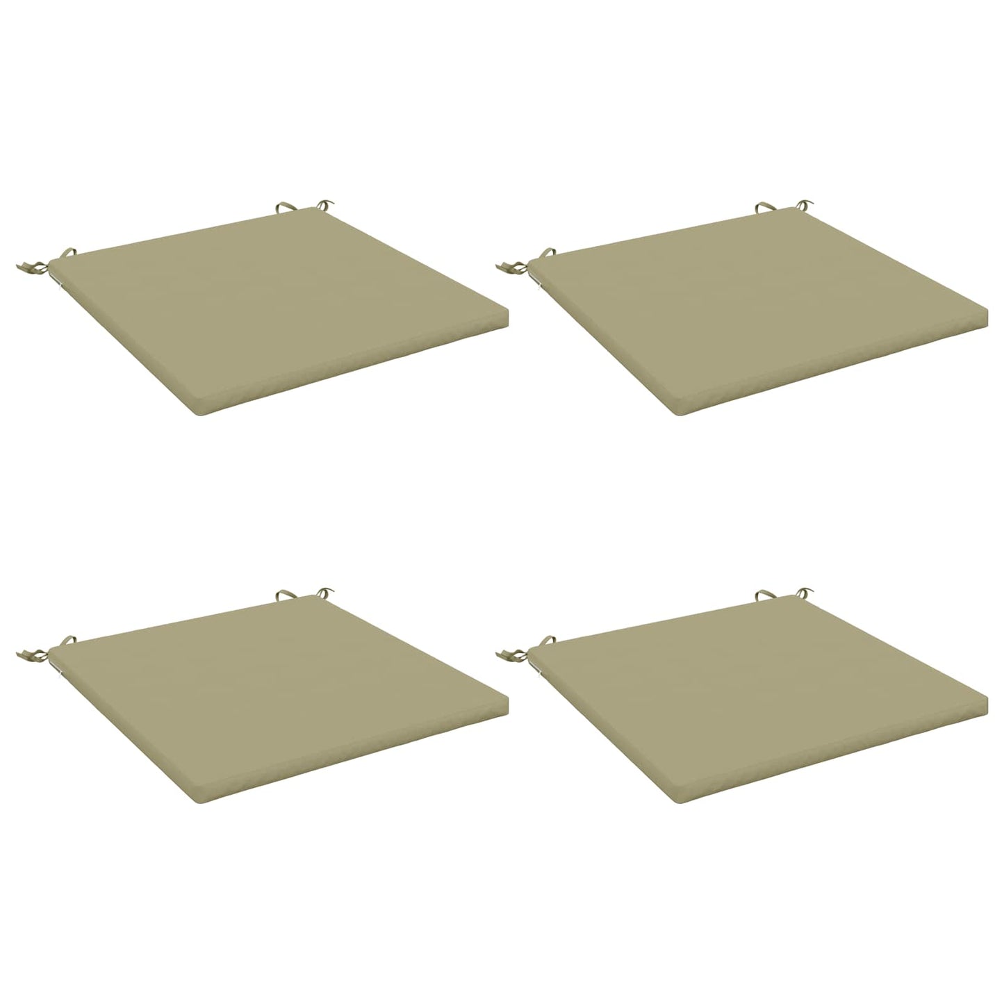 4-Piece Seat Cushions SOEST 4 pcs 100% Polyester Light Green