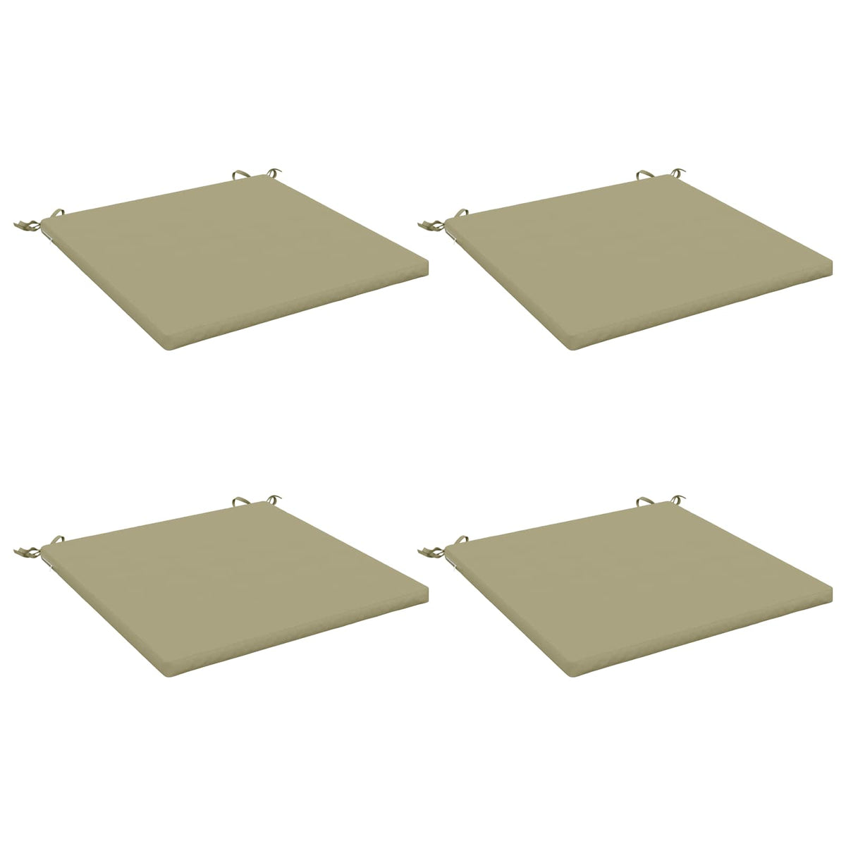 Seat Cushions SOEST 4 pcs 100% Polyester Light Green