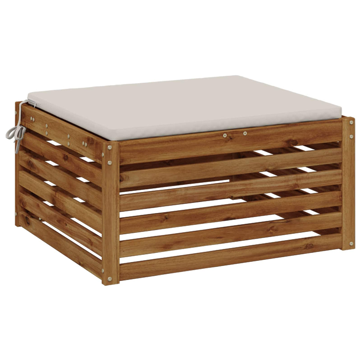 1-Piece Seat Cushion SOEST 100% Polyester White 70 x 70 x 3 cm