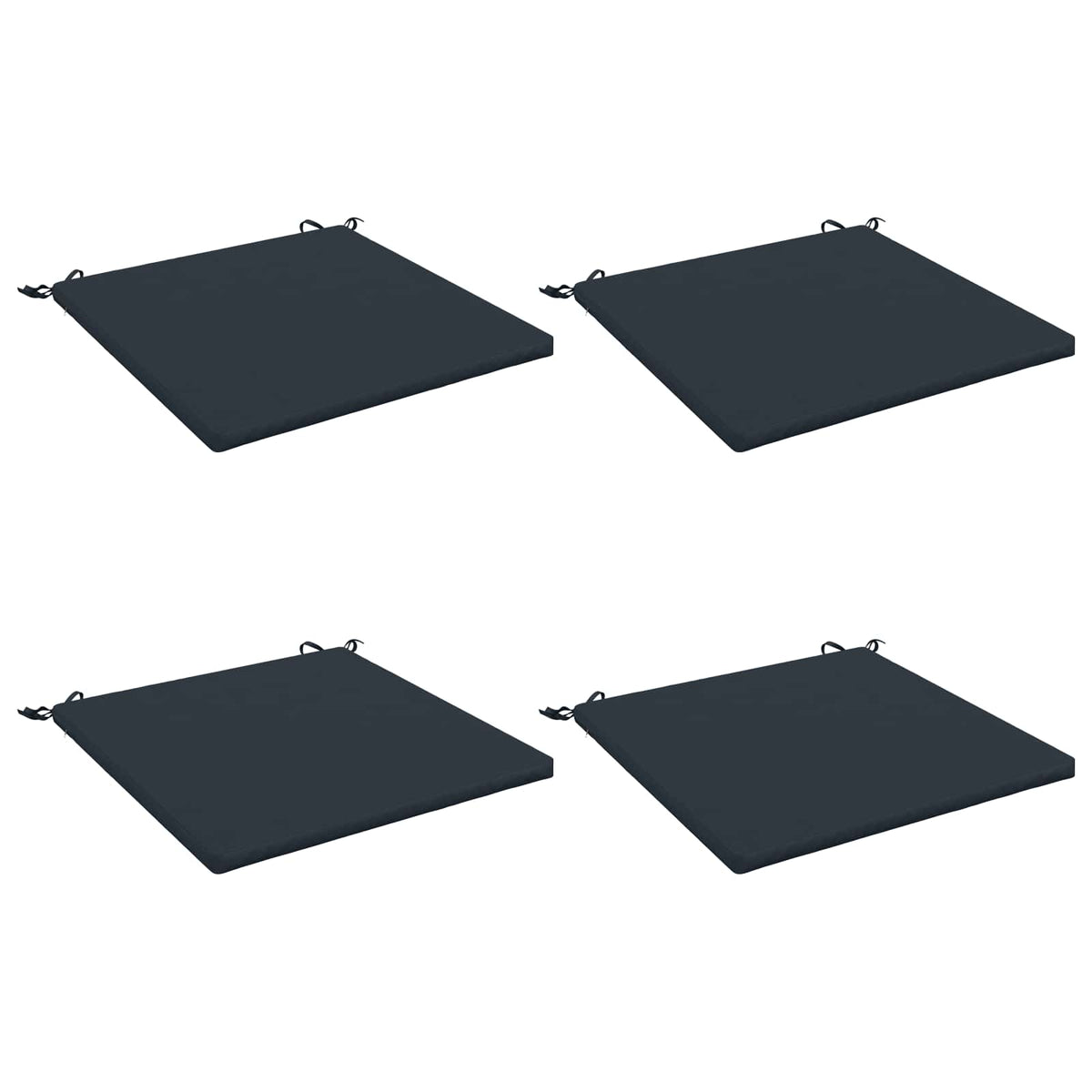 Seat Cushions SOEST 4 pcs 100% Polyester Dark Blue