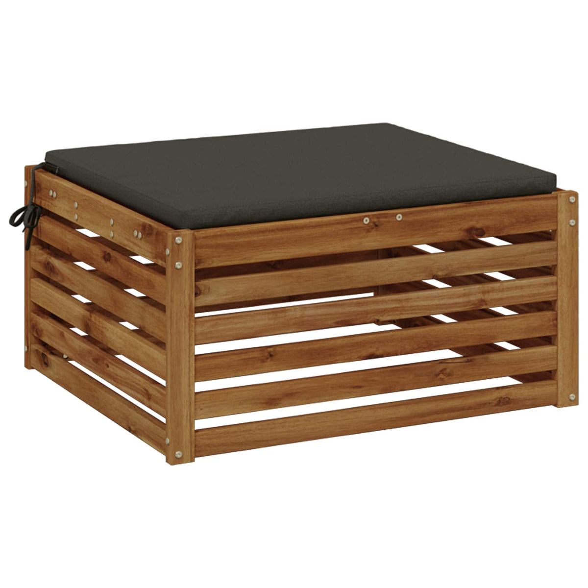 Seat Cushions SOEST 100% Polyester Anthracite 70 x 70 x 3 cm