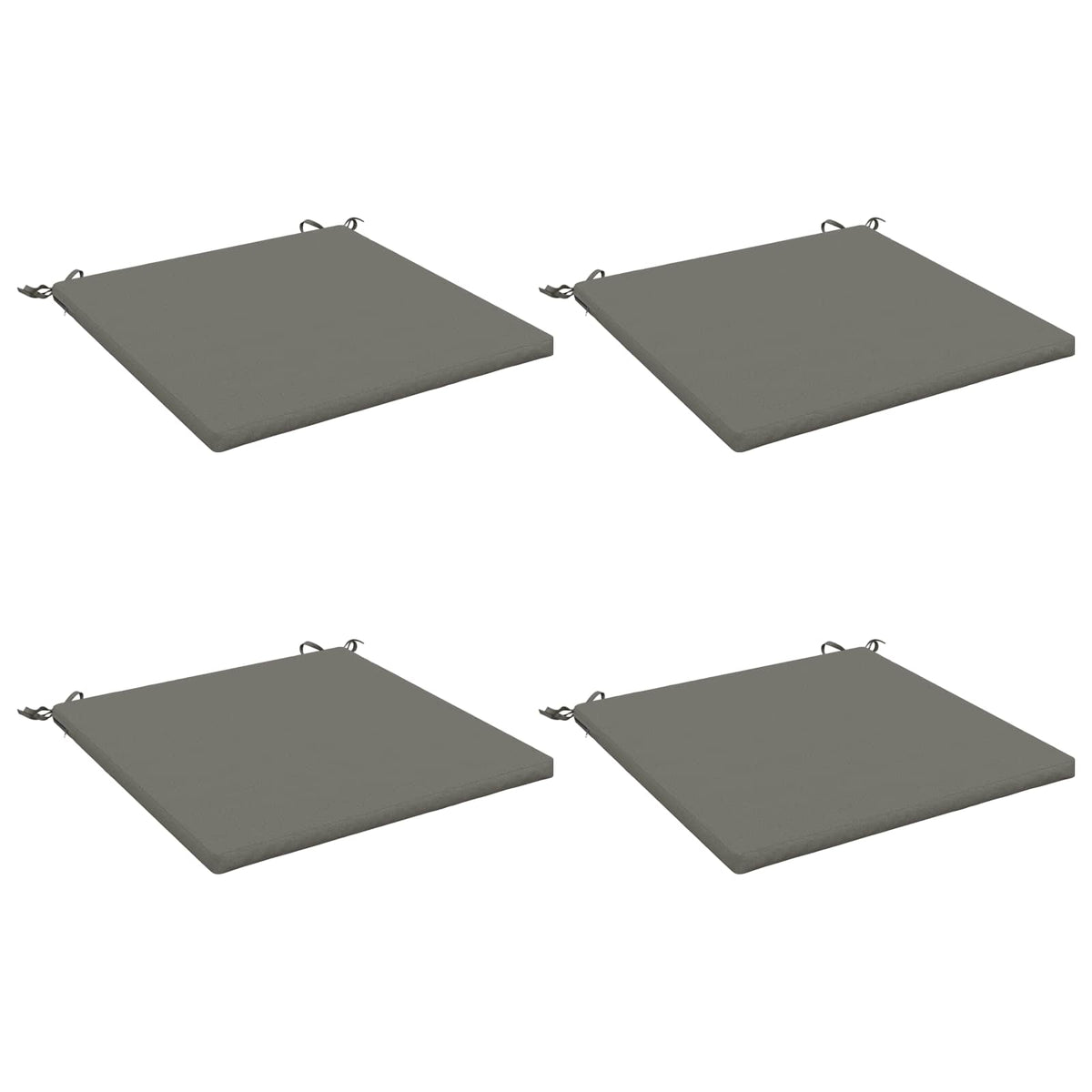 Seat Cushions SOEST 4 pcs 100% Polyester Grey 70 x 70 x 3 cm