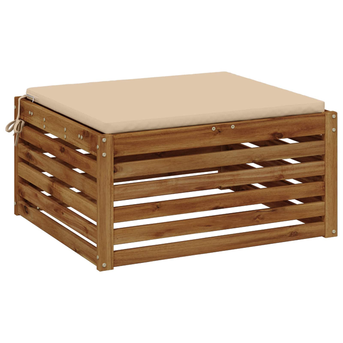 1-Piece Seat Cushion SOEST 100% Polyester Cream 70 x 70 x 3 cm