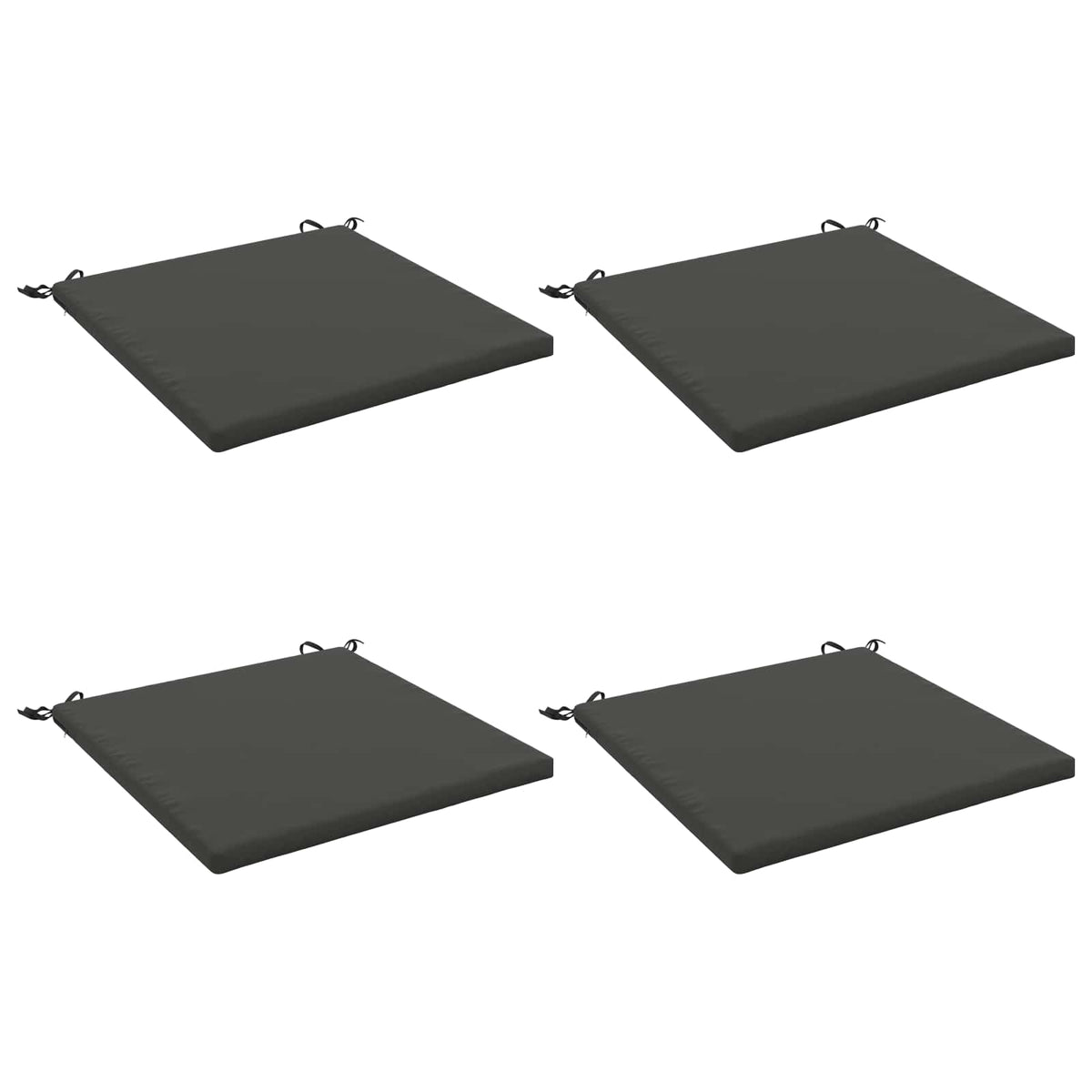 Seat Cushions SOEST 4 pcs 100% Polyester Anthracite