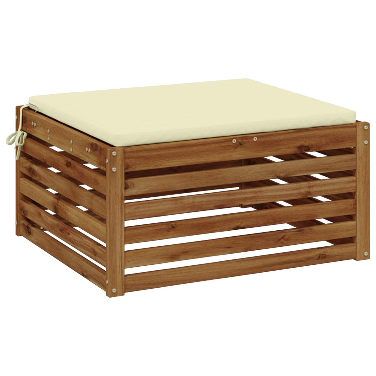 1-Piece Seat Cushion SOEST 100% Polyester Cream 70 x 70 x 3 cm