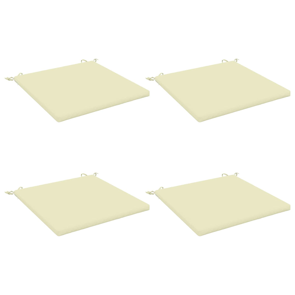 Seat Cushions SOEST 4 pcs 100% Polyester Cream 70 x 70 x 3 cm