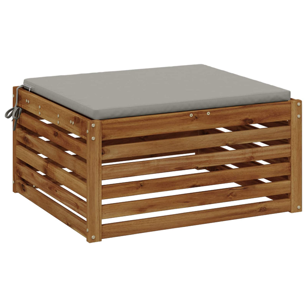 Seat Cushions SOEST 100% Polyester Grey 70 x 70 x 3 cm