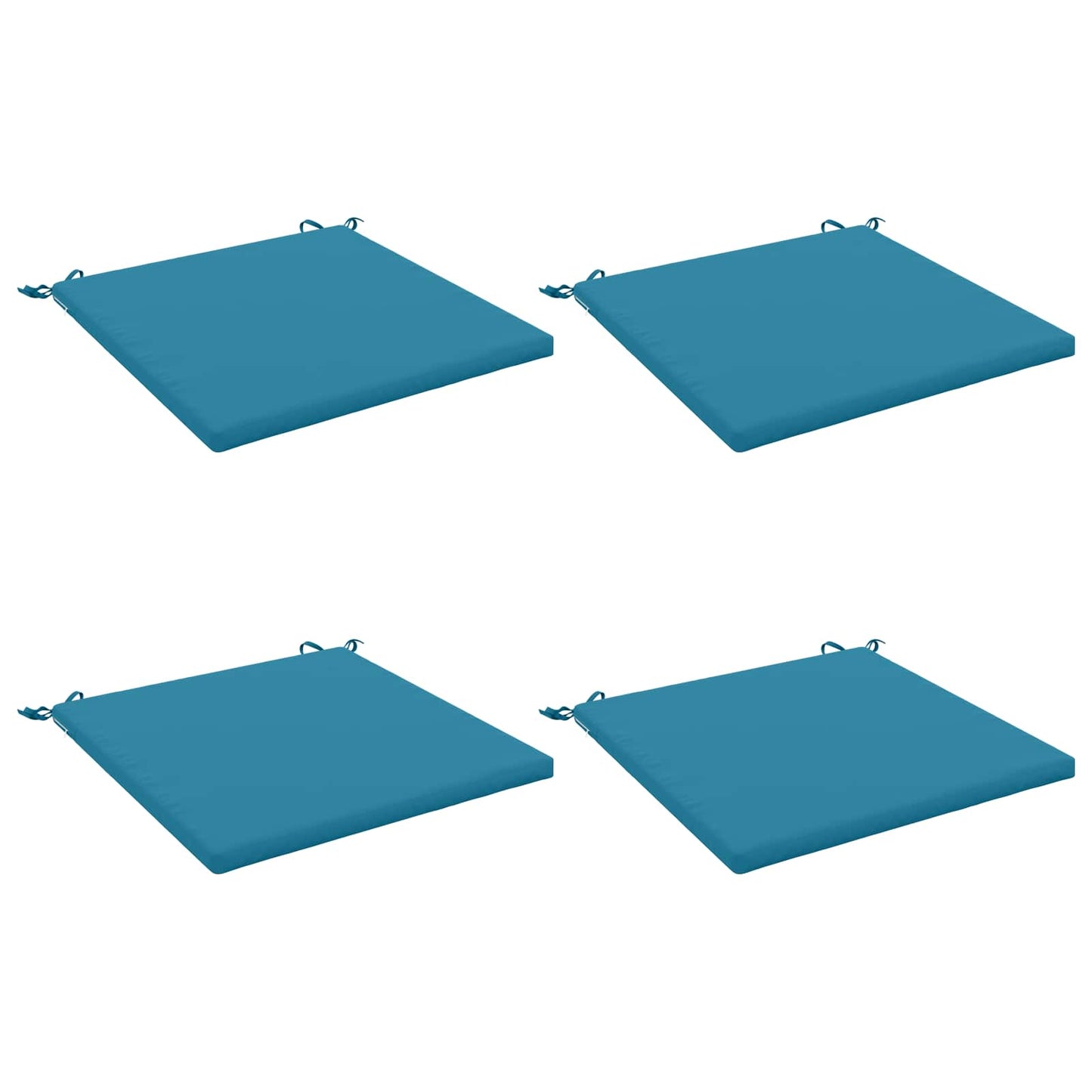 4-Piece Seat Cushions SOEST 4 pcs 100% Polyester Light Blue
