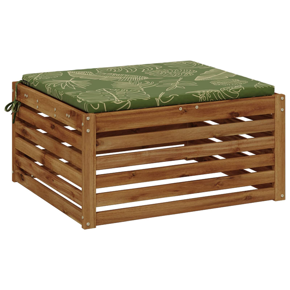 Seat Cushions SOEST 100% Polyester Leaf Design 70 x 70 x 3 cm