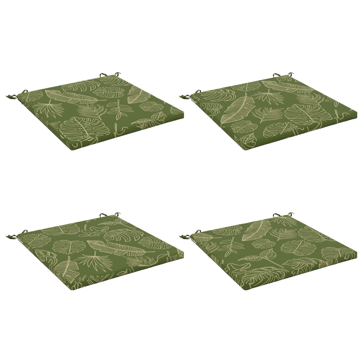 4-Piece Seat Cushions SOEST 4 pcs 100% Polyester Leaf Design
