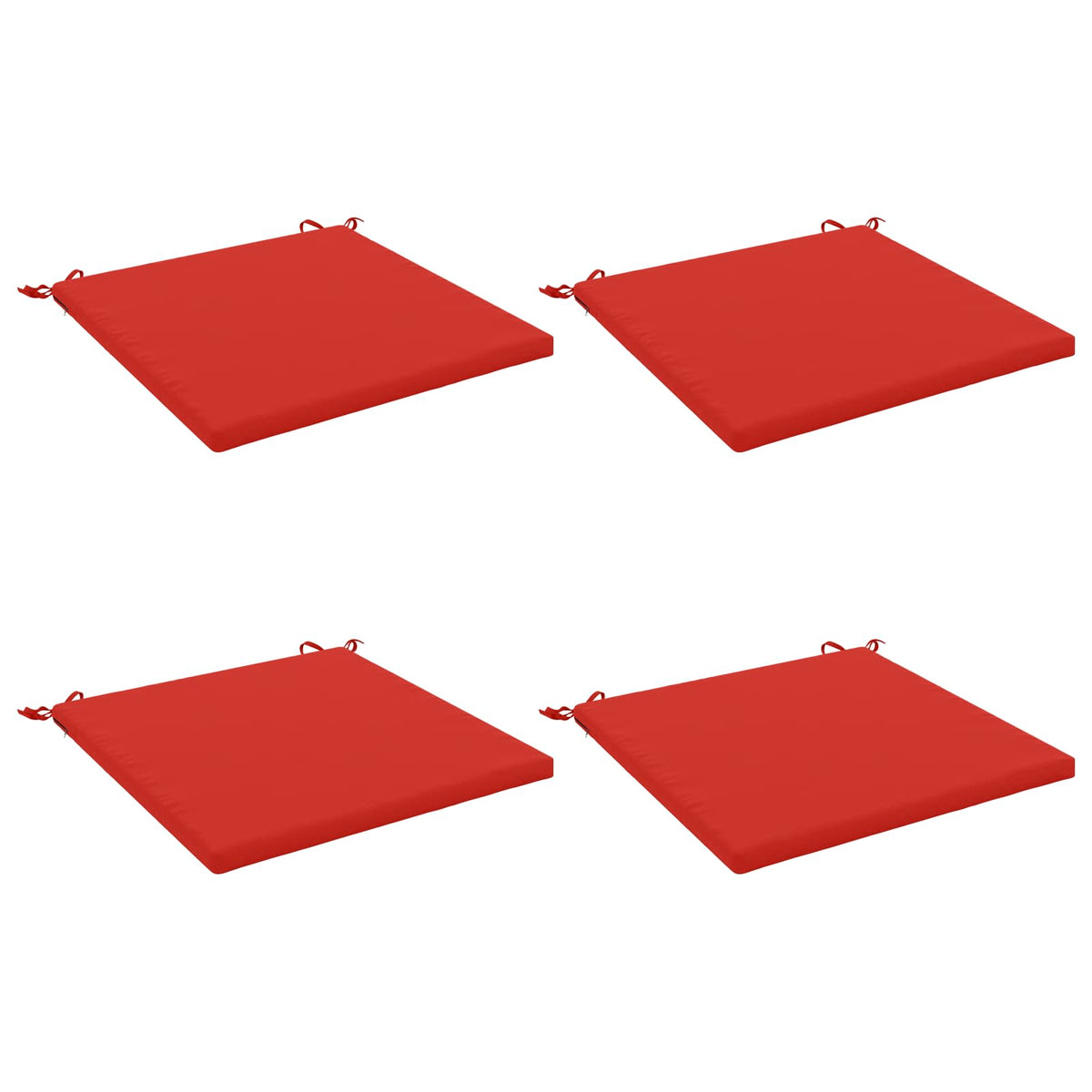 Seat Cushions SOEST 4 pcs 100% Polyester Red 70 x 70 x 3 cm