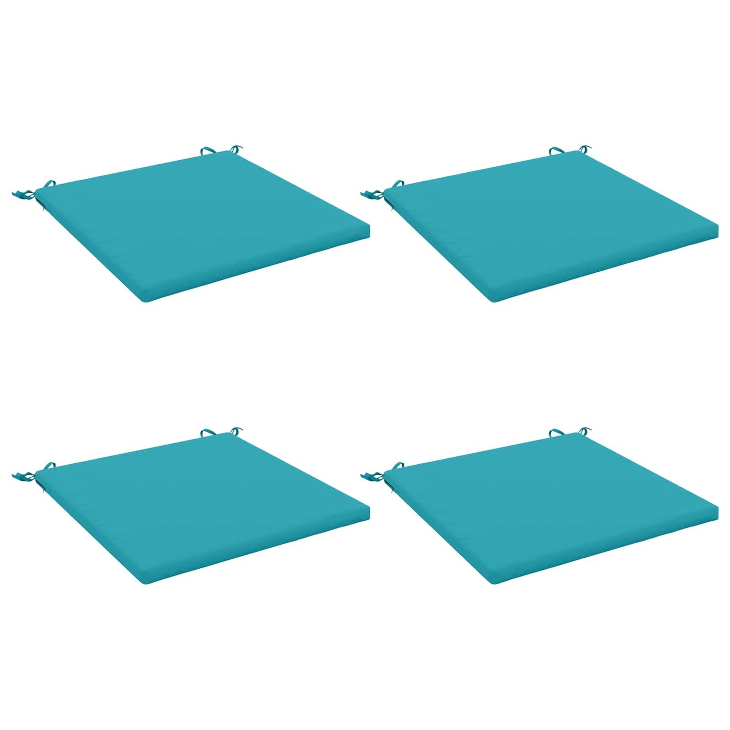 4-Piece Seat Cushions SOEST 4 pcs 100% Polyester Turquoise