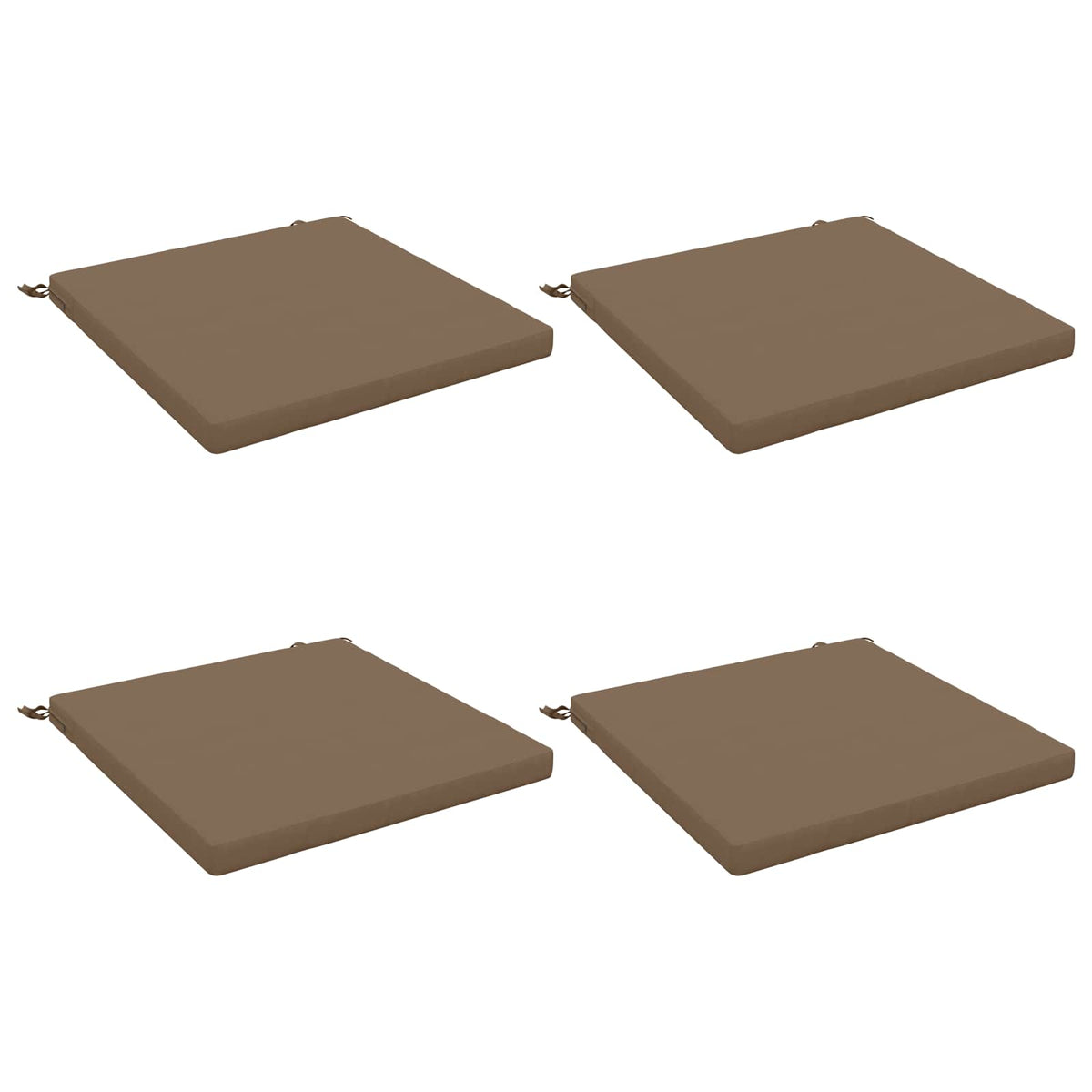 Seat Cushions SOEST 4 pcs 100% Polyester Taupe 70 x 70 x 5 cm