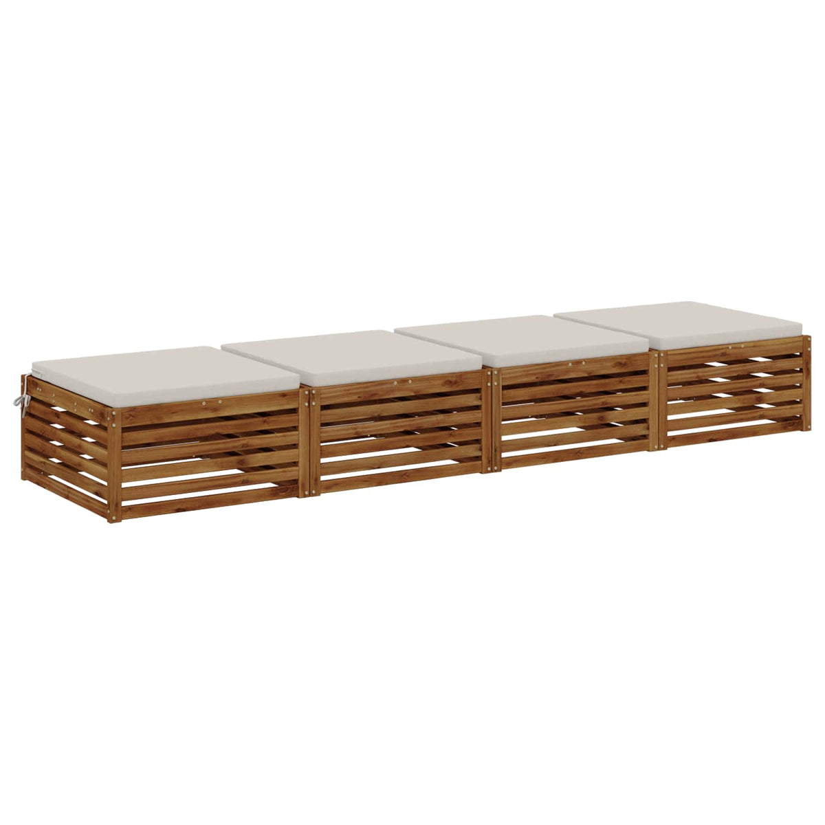 4-Piece Seat Cushions SOEST 4 pcs 100% Polyester White