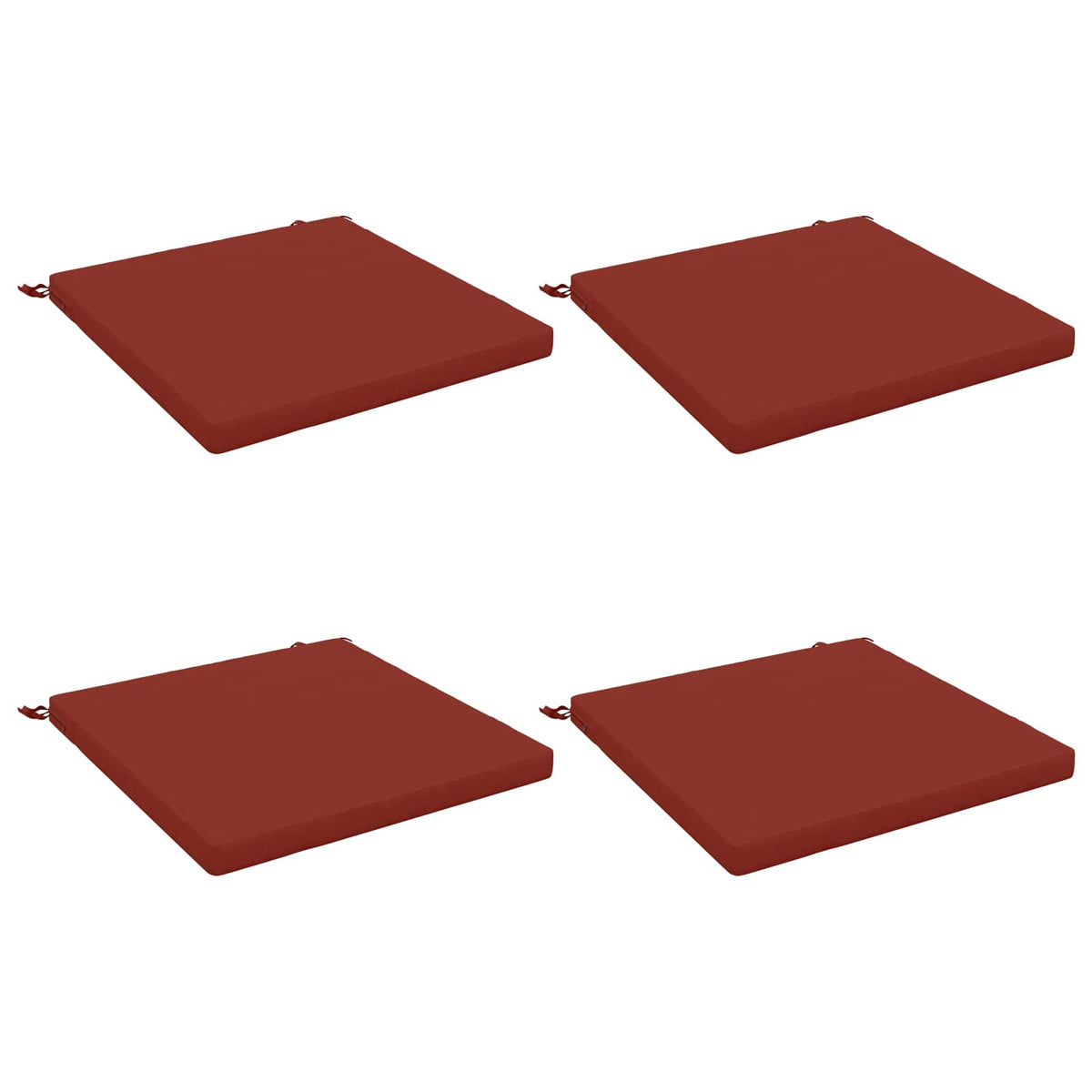 Seat Cushions SOEST 4 pcs 100% Polyester Red 70 x 70 x 5 cm