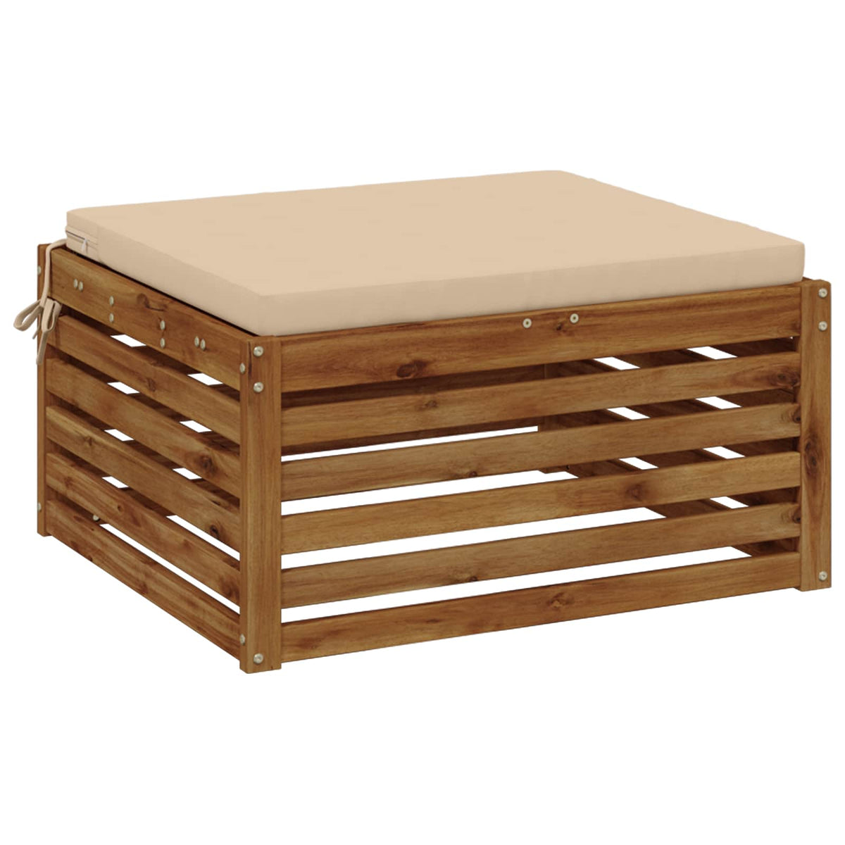 Seat Cushions SOEST 100% Polyester Cream 70 x 70 x 5 cm
