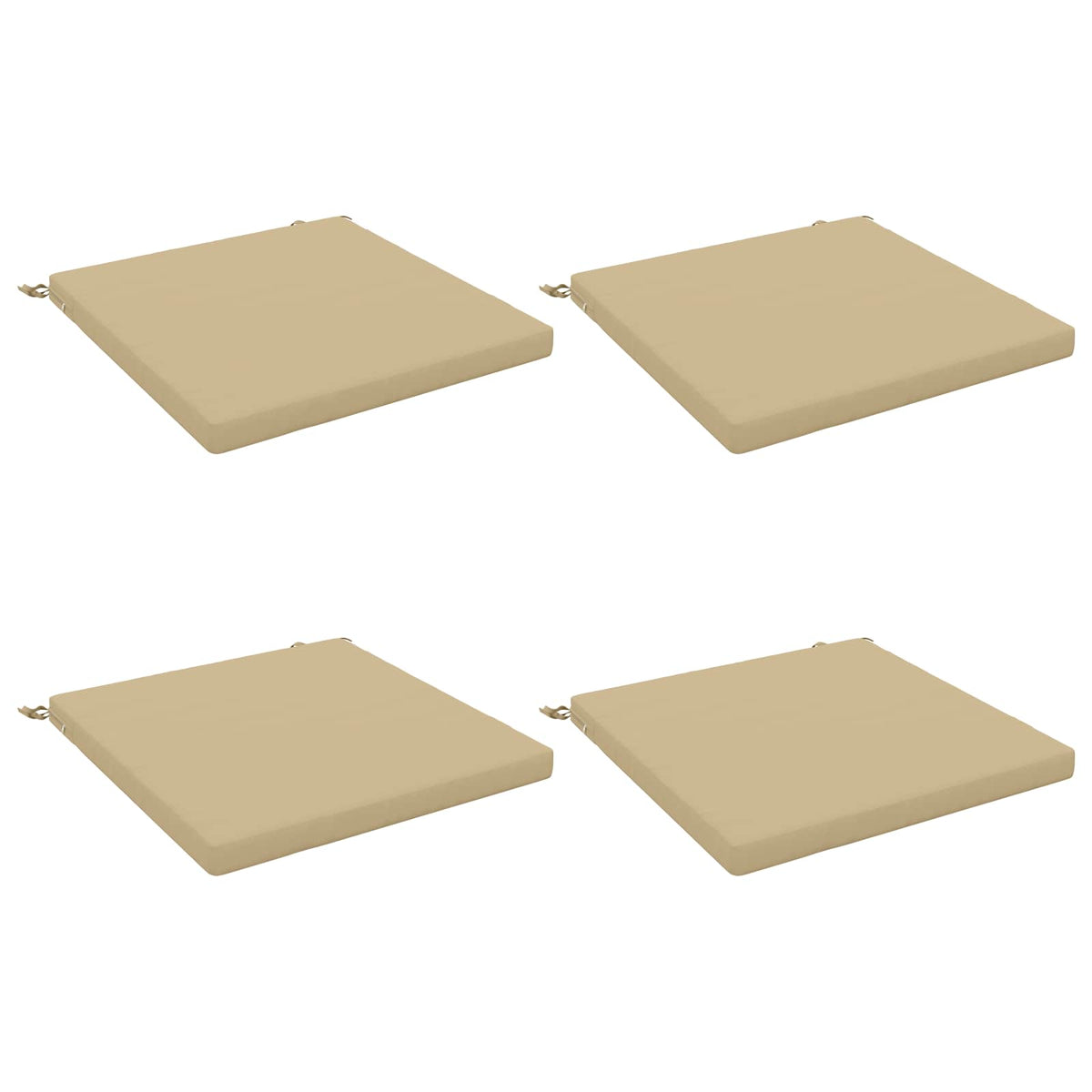 4-Piece Seat Cushions SOEST 4 pcs 100% Polyester Beige