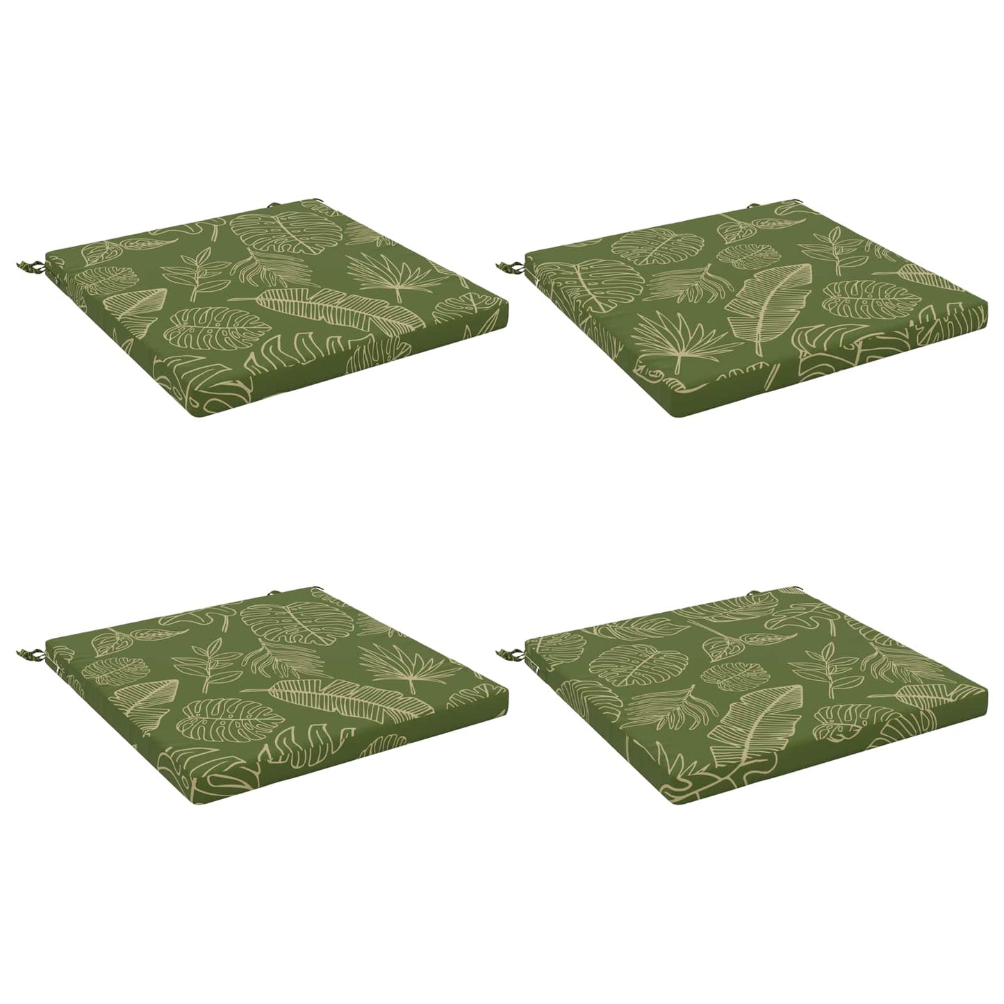 4-Piece Seat Cushions SOEST 4 pcs 100% Polyester Leaf Design