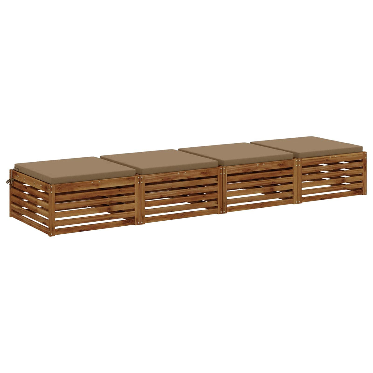 Seat Cushions SOEST 4 pcs 100% Polyester Taupe 70 x 70 x 5 cm