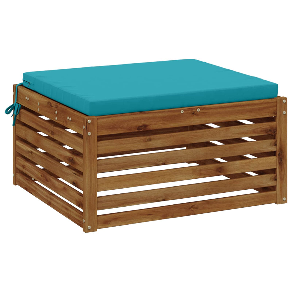 Seat Cushions SOEST 100% Polyester Turquoise 70 x 70 x 5 cm