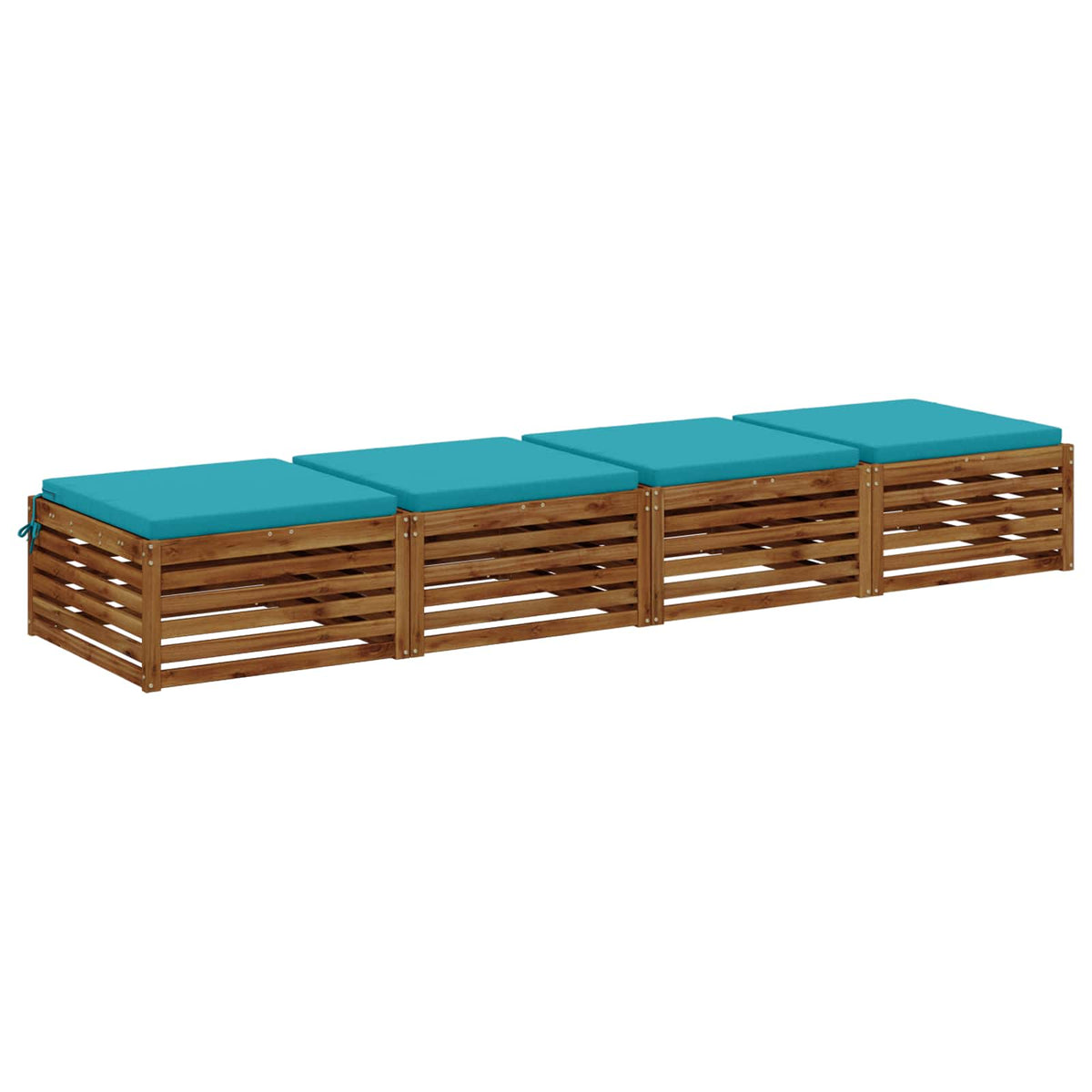 Seat Cushions SOEST 4 pcs 100% Polyester Turquoise