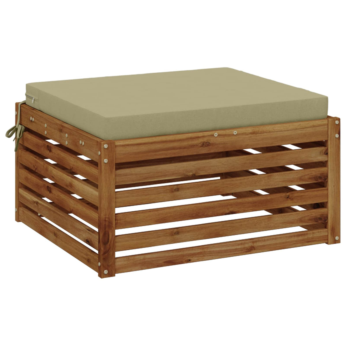 Seat Cushions SOEST 100% Polyester Light Green 70 x 70 x 7 cm