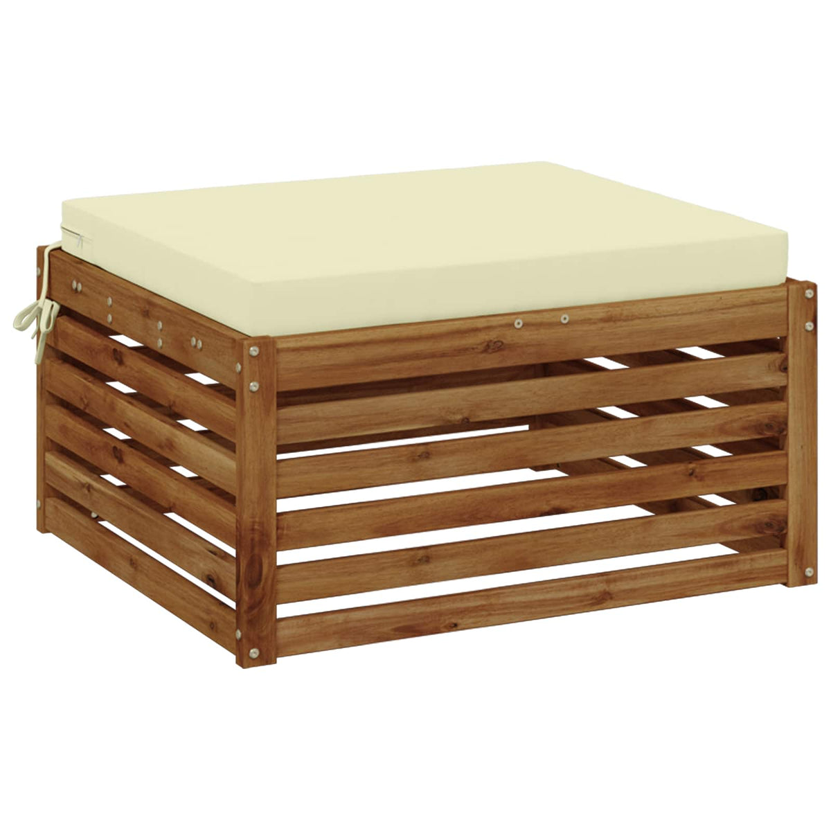 1-Piece Seat Cushion SOEST 100% Polyester Cream 70 x 70 x 7 cm