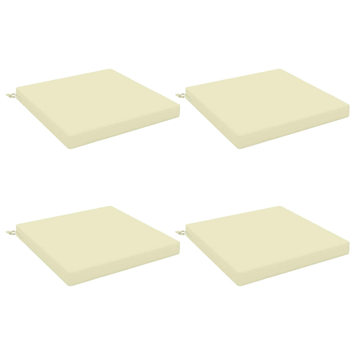 Seat Cushions SOEST 4 pcs 100% Polyester Cream 70 x 70 x 7 cm