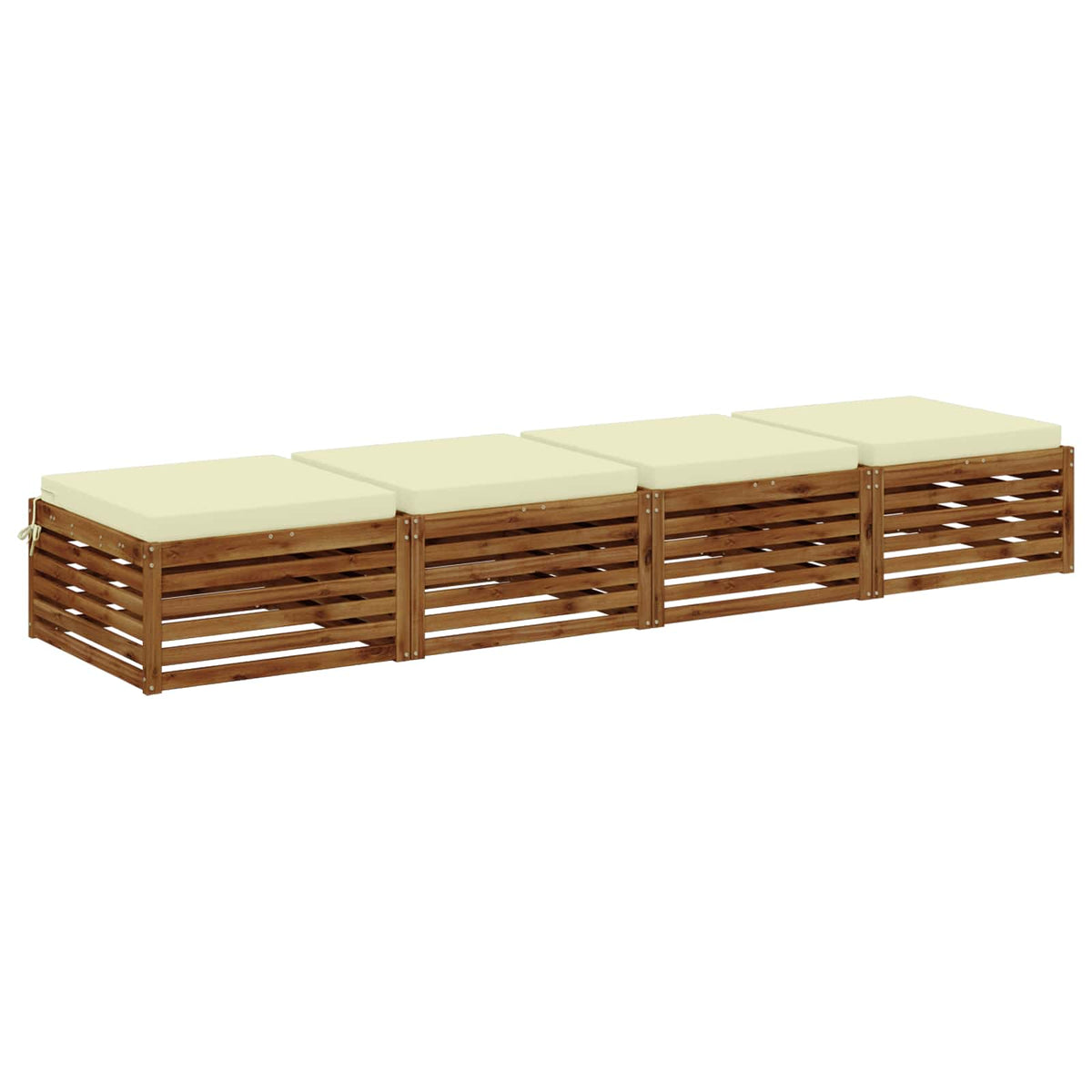 Seat Cushions SOEST 4 pcs 100% Polyester Cream 70 x 70 x 7 cm