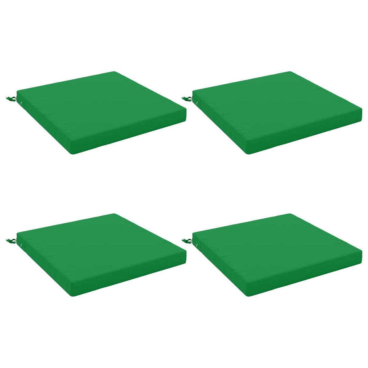 Seat Cushions SOEST 4 pcs 100% Polyester Green 70 x 70 x 7 cm