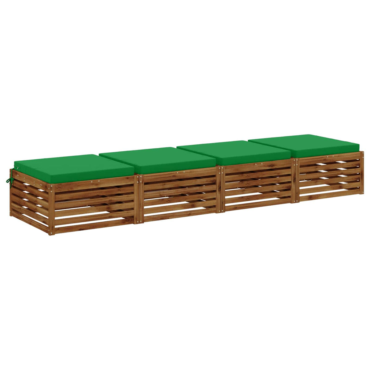 Seat Cushions SOEST 4 pcs 100% Polyester Green 70 x 70 x 7 cm