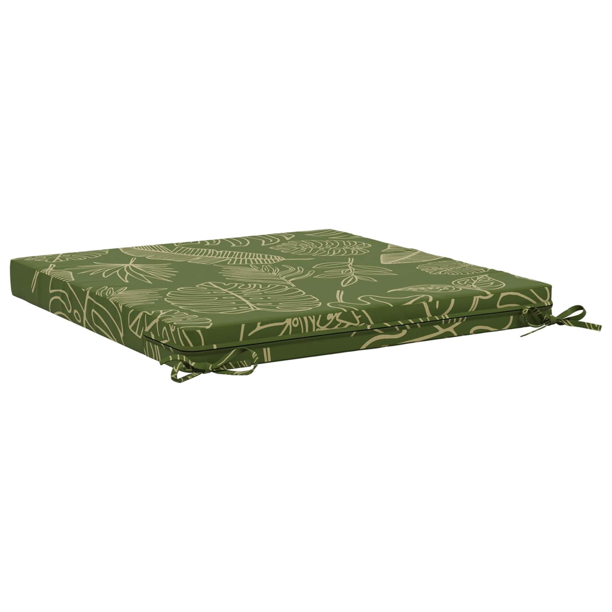 Seat Cushions SOEST 100% Polyester Leaf Design 70 x 70 x 7 cm