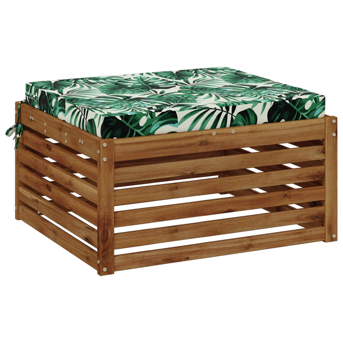 Seat Cushions SOEST 100% Polyester Leaf Pattern 70 x 70 x 7 cm