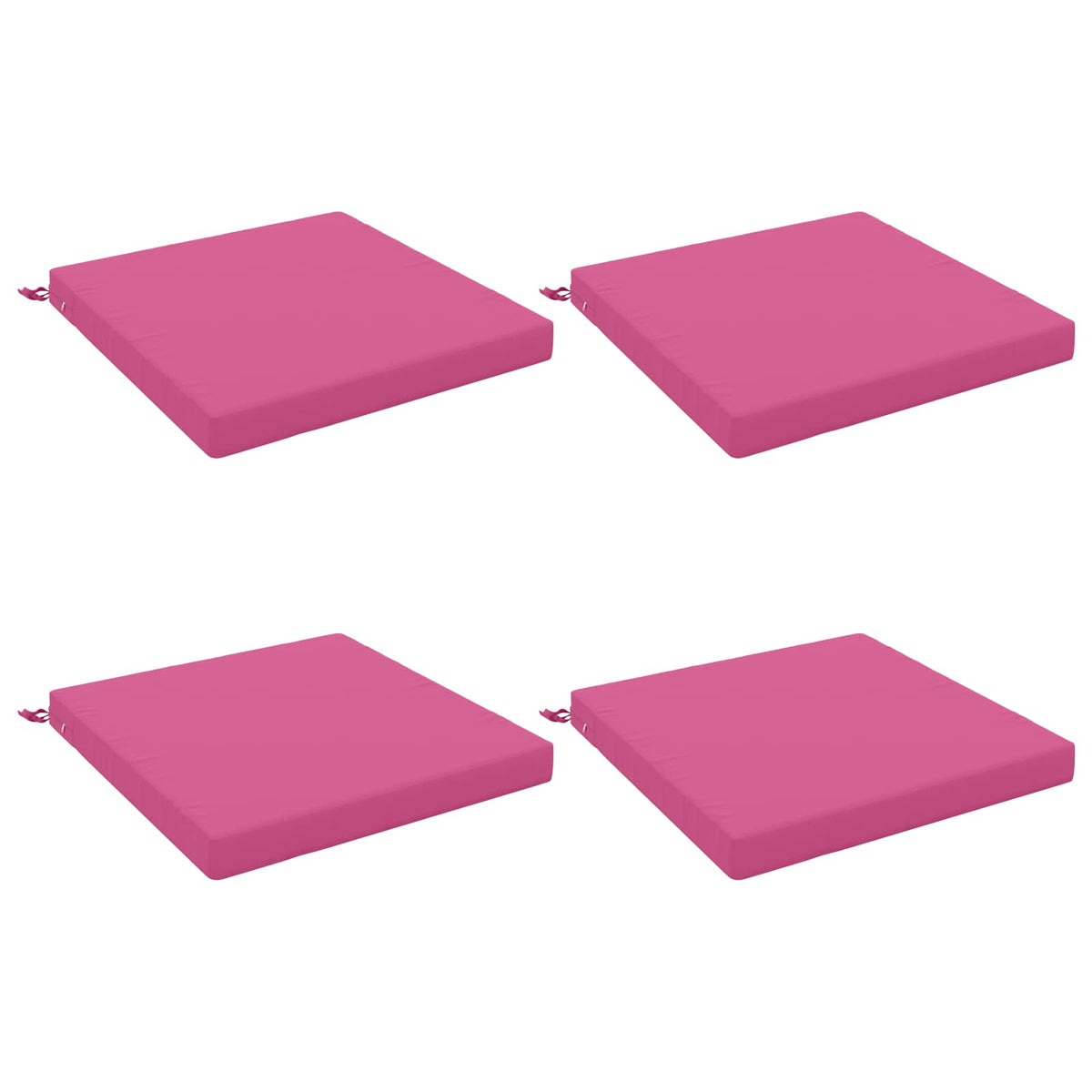 Seat Cushions SOEST 4 pcs 100% Polyester Pink 70 x 70 x 7 cm