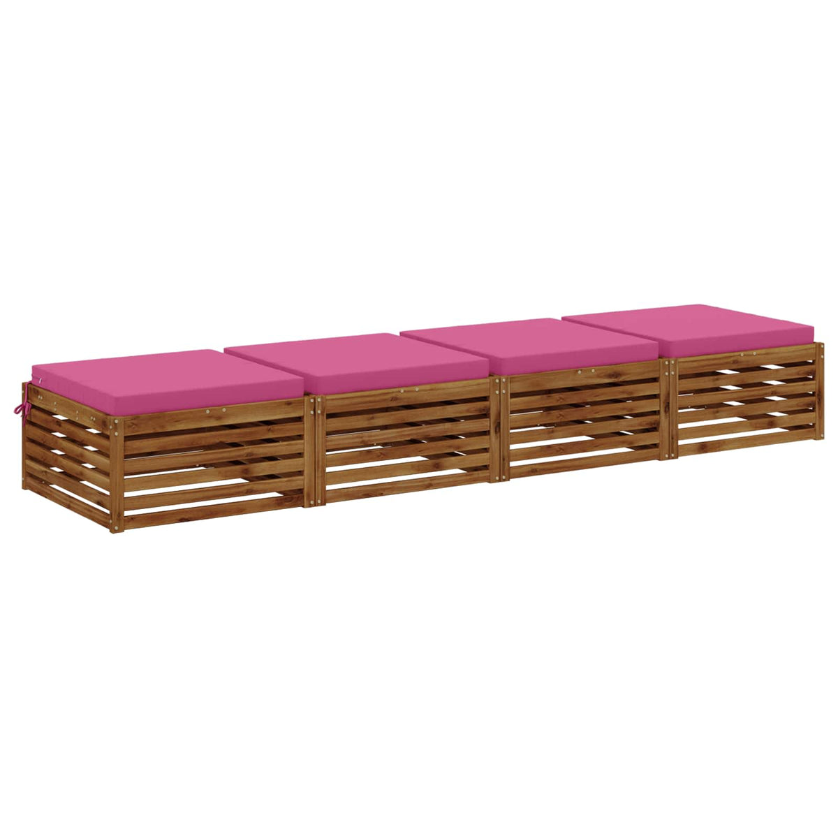 Seat Cushions SOEST 4 pcs 100% Polyester Pink 70 x 70 x 7 cm