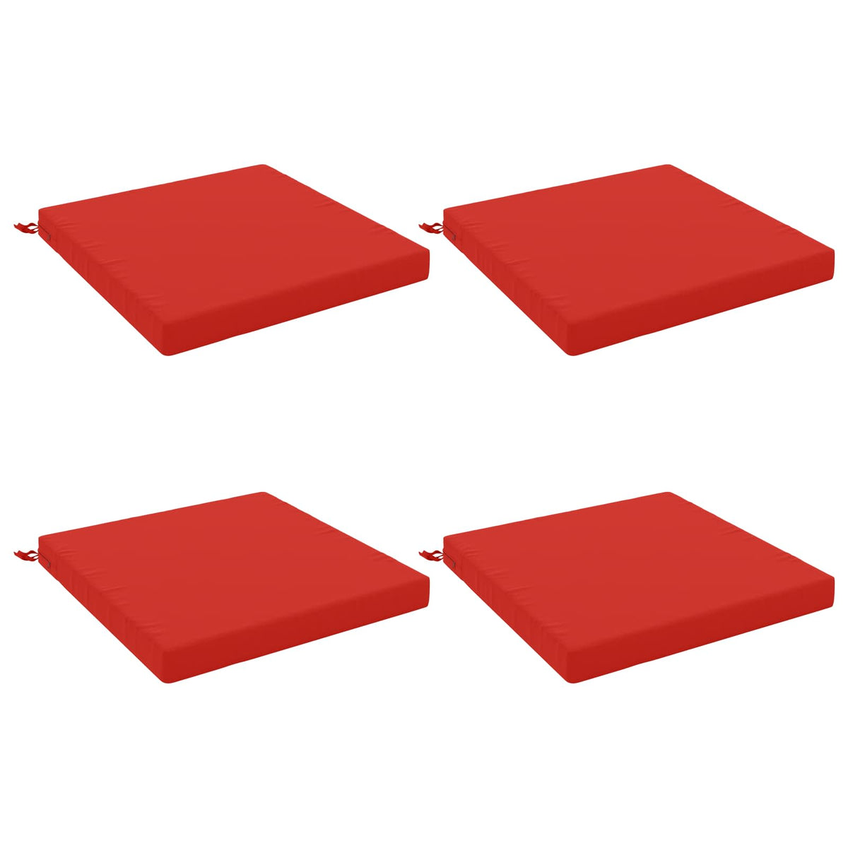 4-Piece Seat Cushions SOEST 4 pcs 100% Polyester Red