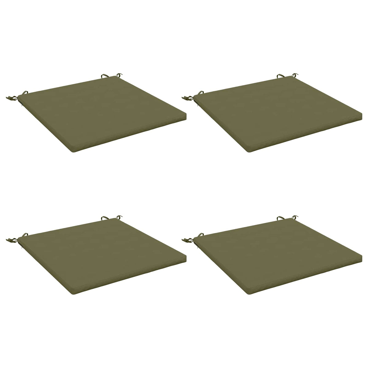 Seat Cushions SOEST 4 pcs 100% Polyester Olive Green