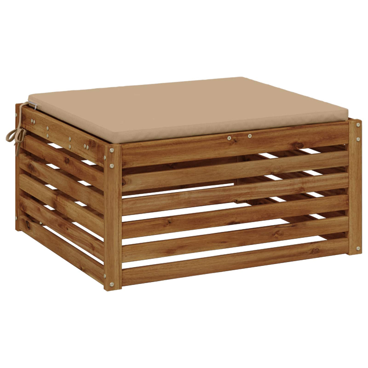 1-Piece Seat Cushion SOEST 100% Polyester Sand 80 x 80 x 3 cm