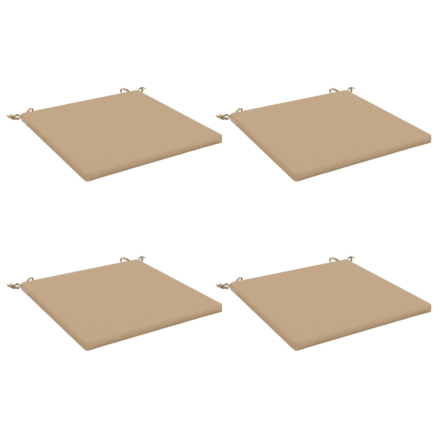 4-Piece Seat Cushions SOEST 4 pcs 100% Polyester Sand