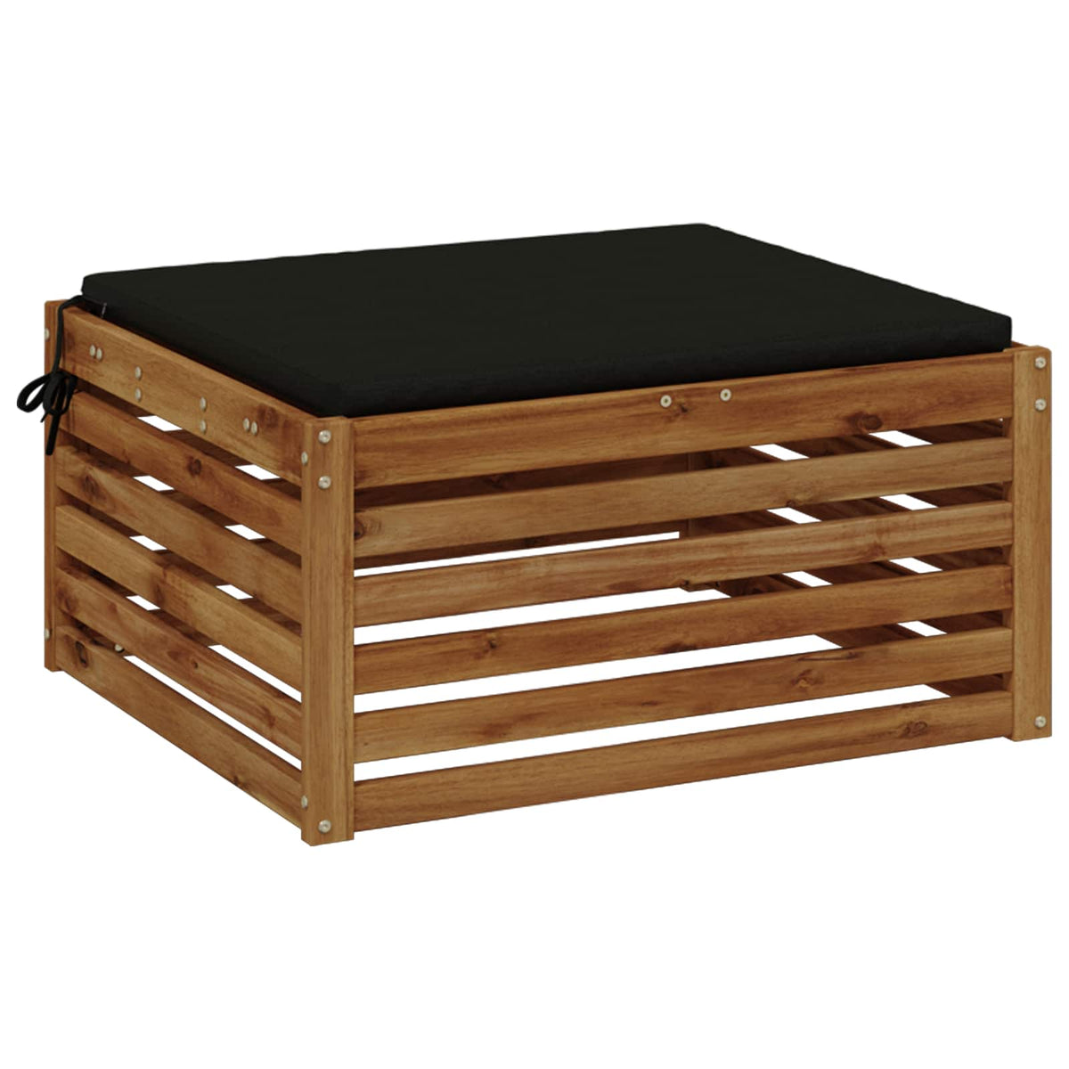 1-Piece Seat Cushion SOEST 100% Polyester Black 80 x 80 x 3 cm
