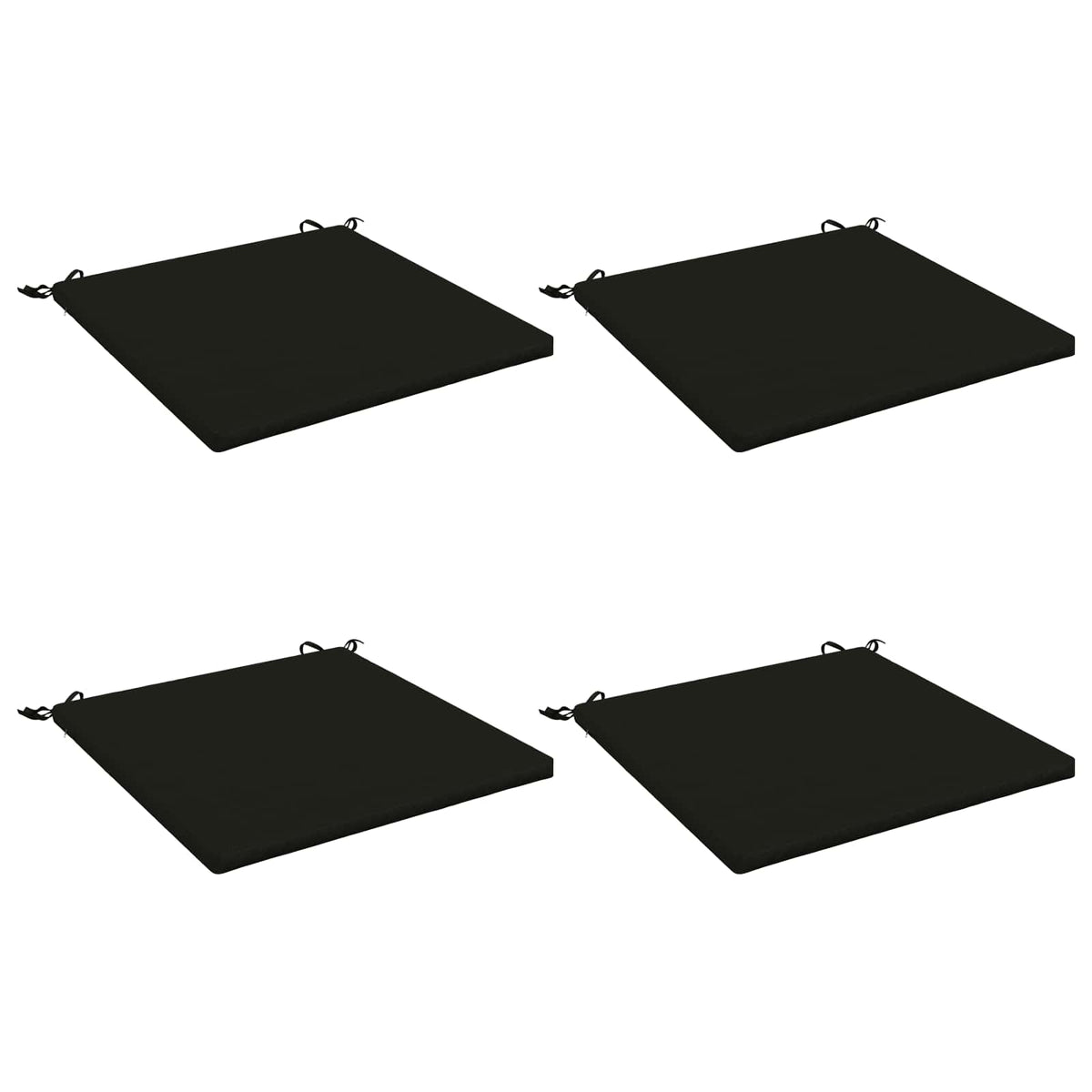 4-Piece Seat Cushions SOEST 4 pcs 100% Polyester Black
