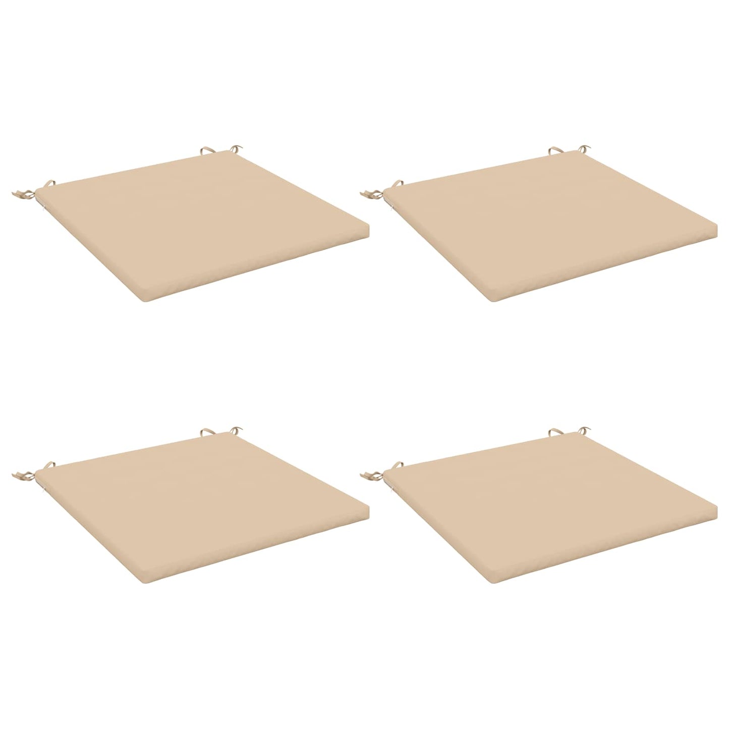 4-Piece Seat Cushions SOEST 4 pcs 100% Polyester Cream