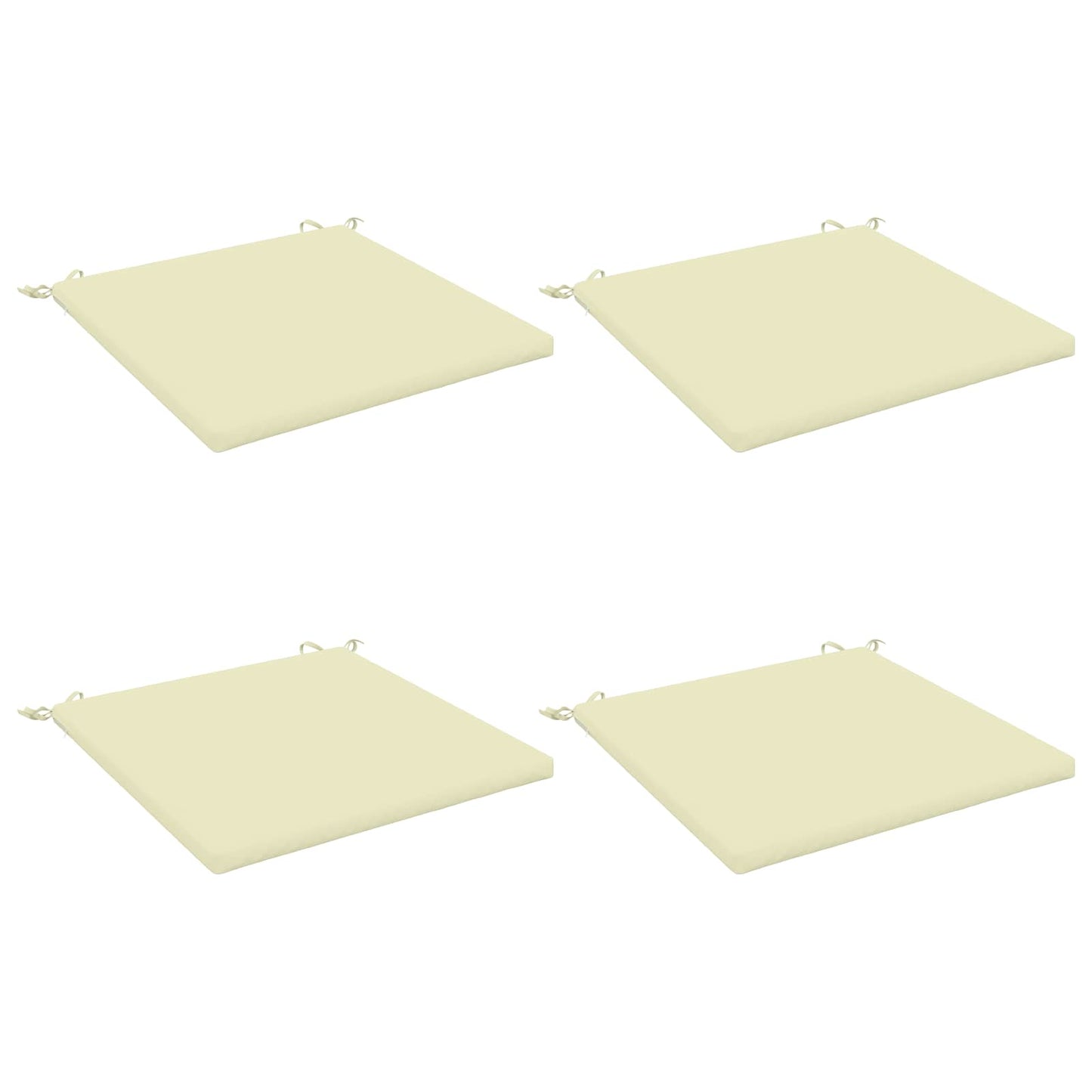 4-Piece Seat Cushions SOEST 4 pcs 100% Polyester Cream