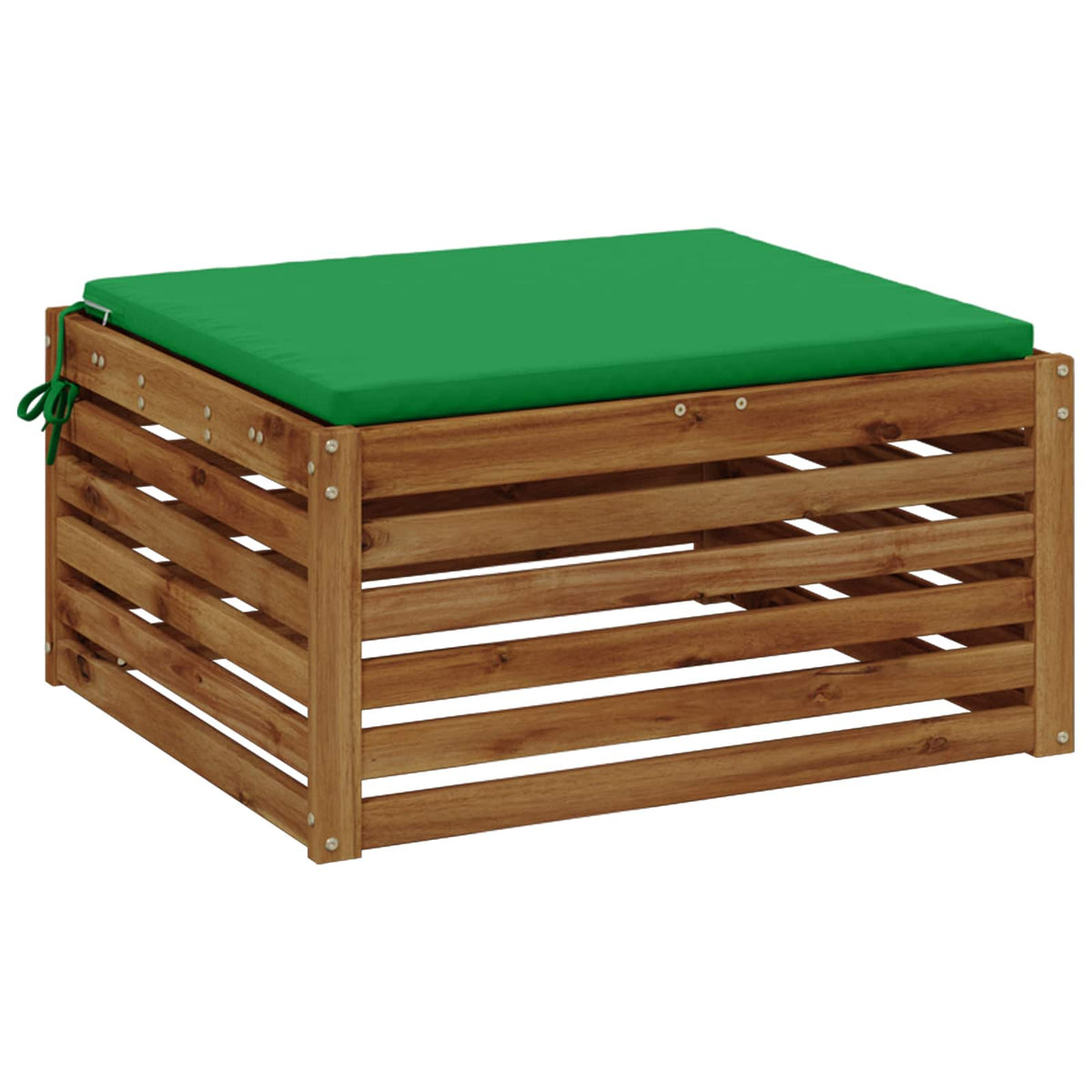 Seat Cushions SOEST 100% Polyester Green 80 x 80 x 3 cm