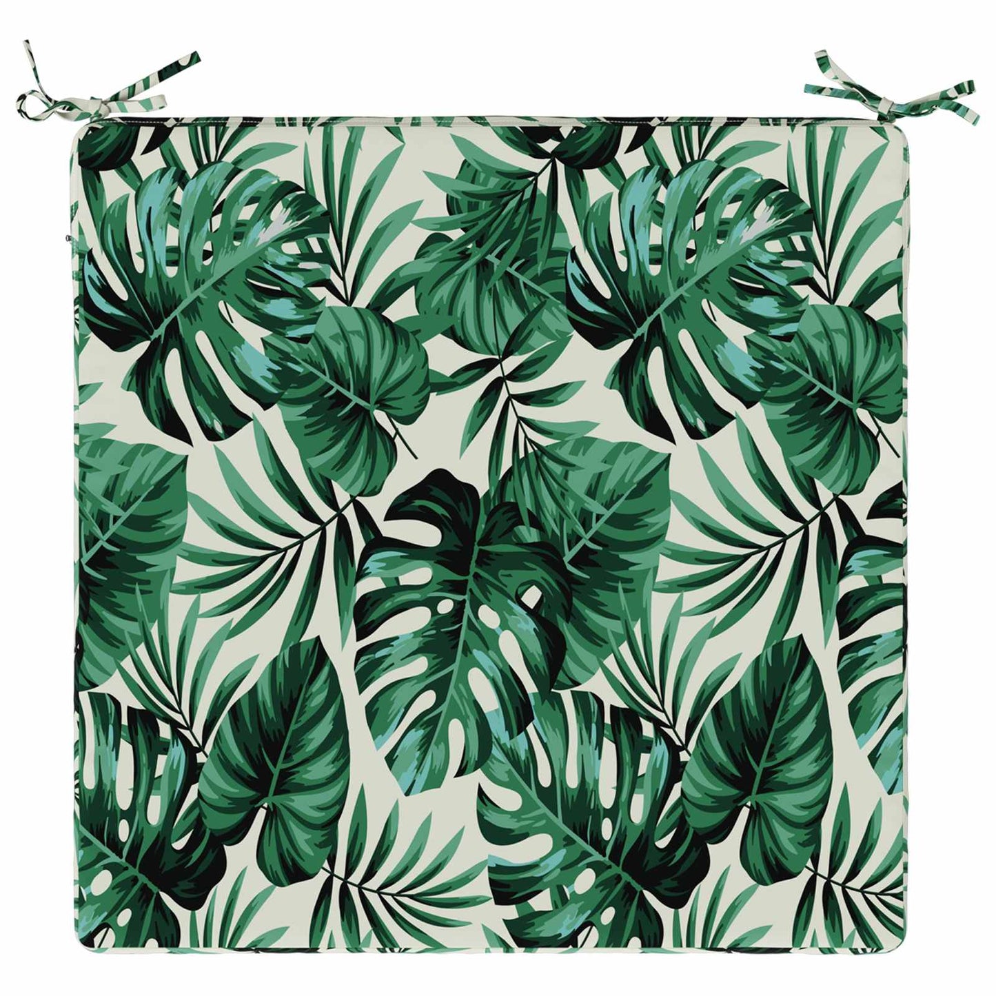 1-Piece Seat Cushion SOEST 100% Polyester Leaf Pattern