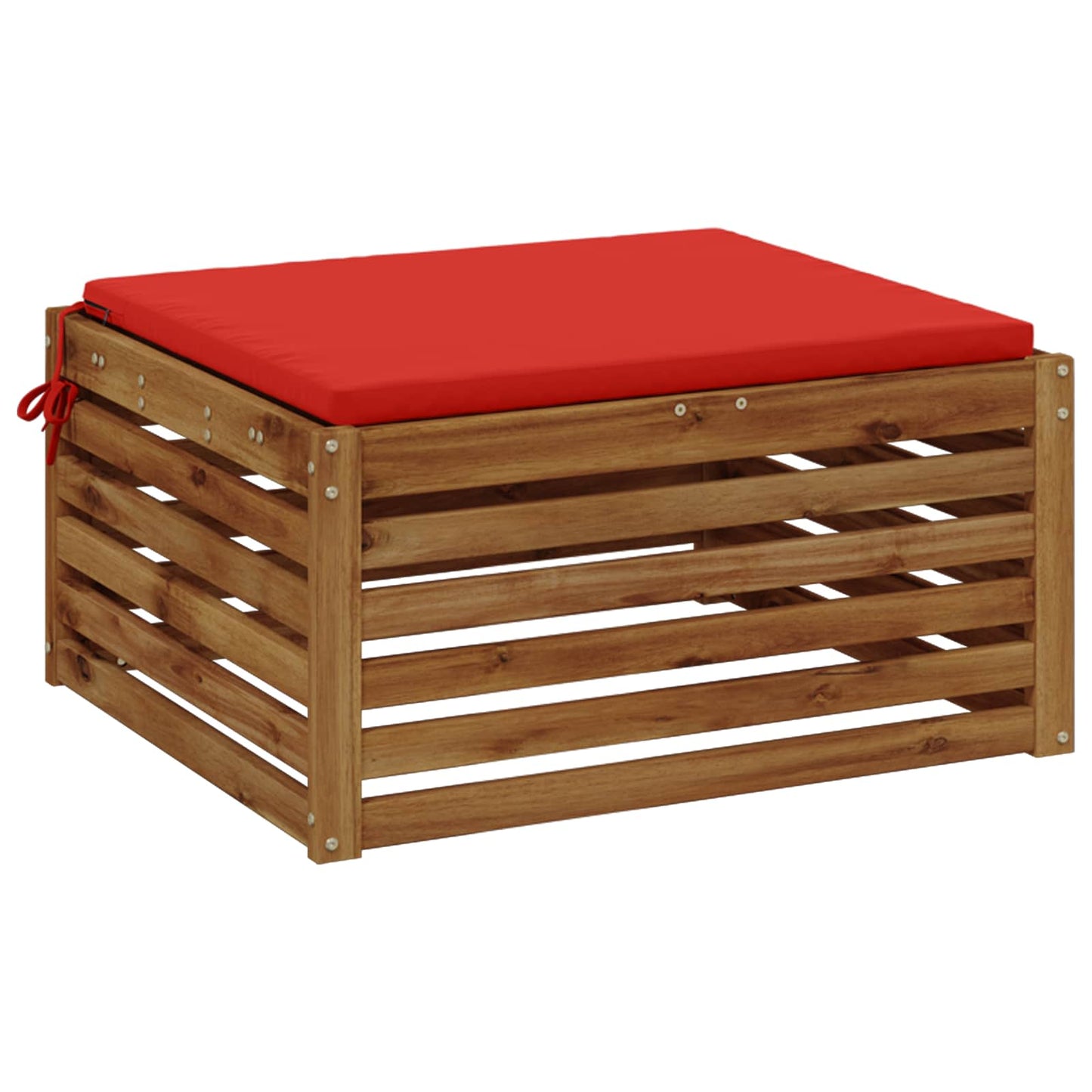 1-Piece Seat Cushion SOEST 100% Polyester Red 80 x 80 x 3 cm